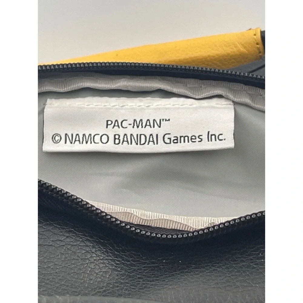 Pac-Man Namco Bandai Games Black Leather Backpack Yellow Trim Retro Gaming